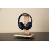 Oak Wood Headphone Stand with Phone Tray