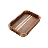 12" Rectangular Decor Wooden Tray Serving Tray