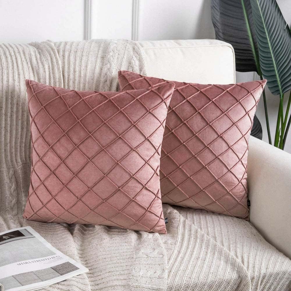 Velvet Pleated Cushion Cover Pack of 2
